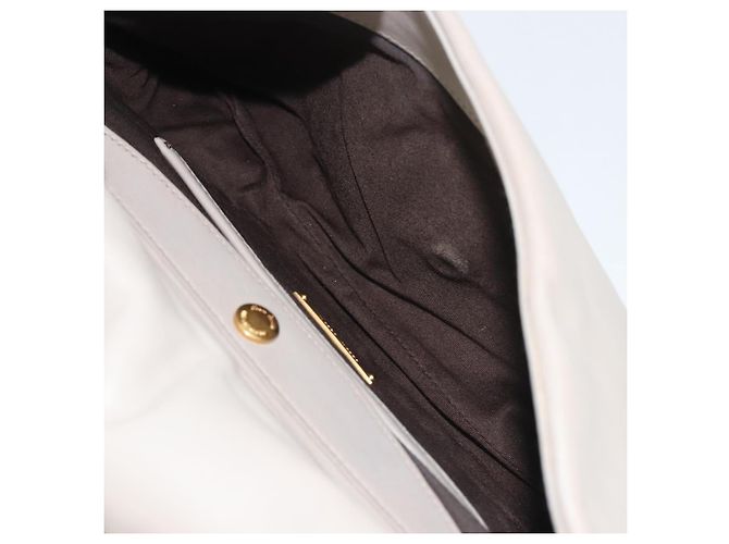 Borsa a Spalla con Catena Miu Miu in Pelle Grigio Oro Auth BA13736V Marrone D'oro - vista 11