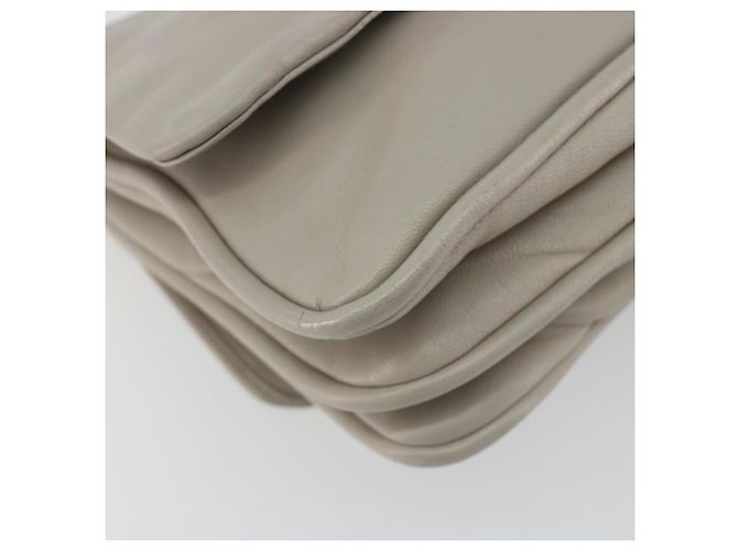Borsa a Spalla con Catena Miu Miu in Pelle Grigio Oro Auth BA13736V Marrone D'oro - vista 14