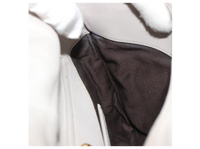 Borsa a Spalla con Catena Miu Miu in Pelle Grigio Oro Auth BA13736V Marrone D'oro - vista 20