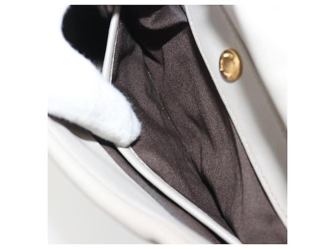 Borsa a Spalla con Catena Miu Miu in Pelle Grigio Oro Auth BA13736V Marrone D'oro - vista 22