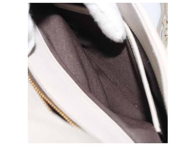 Borsa a Spalla con Catena Miu Miu in Pelle Grigio Oro Auth BA13736V Marrone D'oro - vista 26