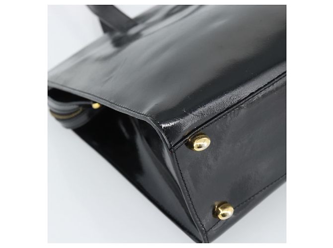 Céline Borsa Tote CELINE in vernice nero e oro Auth bs35949 D'oro - vista 16