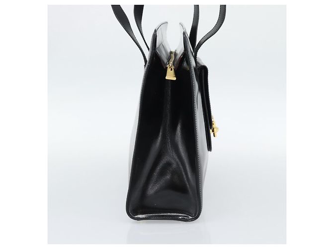 Céline Borsa Tote CELINE in vernice nero e oro Auth bs35949 D'oro - vista 3