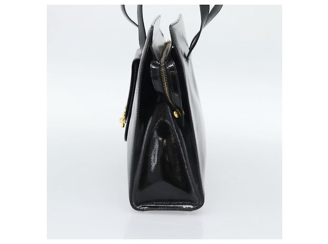 Céline Borsa Tote CELINE in vernice nero e oro Auth bs35949 D'oro - vista 4