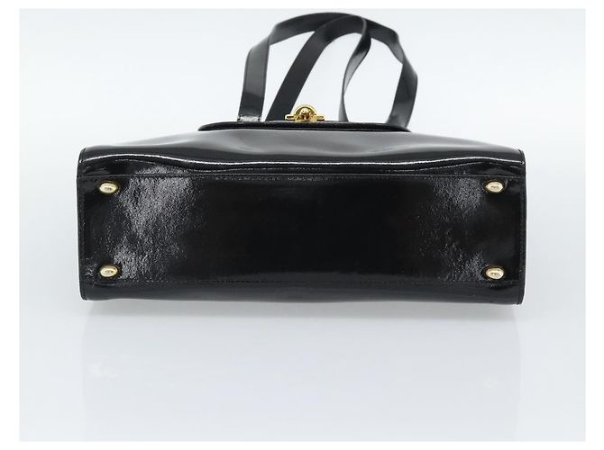 Céline Borsa Tote CELINE in vernice nero e oro Auth bs35949 D'oro - vista 5