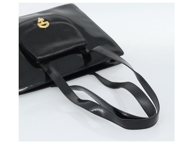 Céline Borsa Tote CELINE in vernice nero e oro Auth bs35949 D'oro - vista 7