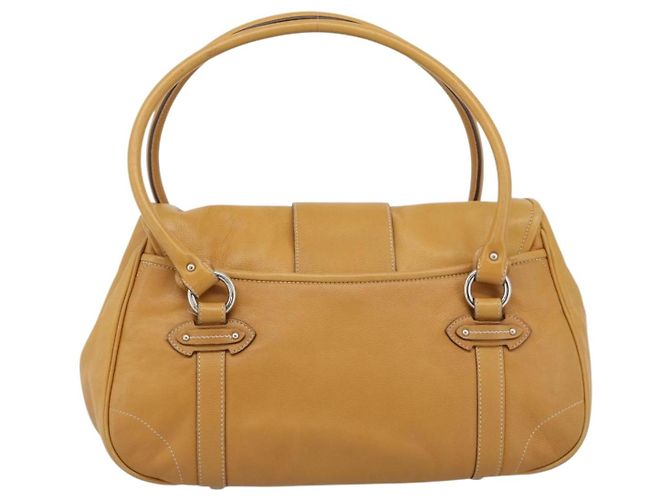 Borsa Christian Dior in pelle beige argento Auth 189896A - vista 2
