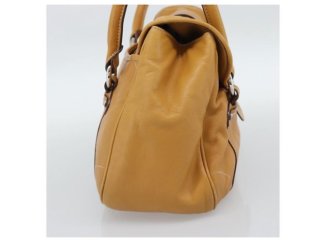Borsa Christian Dior in pelle beige argento Auth 189896A - vista 3