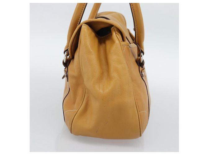 Borsa Christian Dior in pelle beige argento Auth 189896A - vista 4