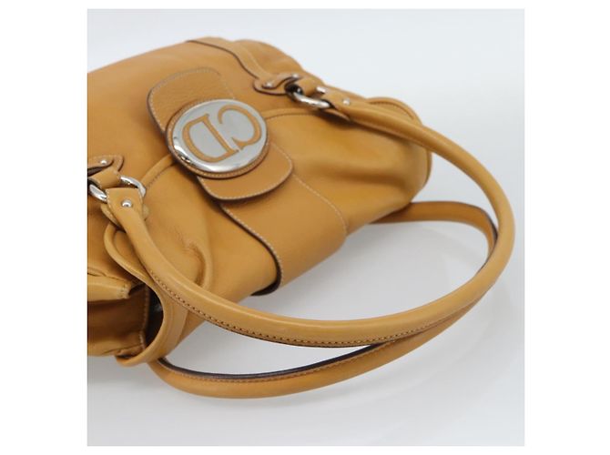 Borsa Christian Dior in pelle beige argento Auth 189896A - vista 7