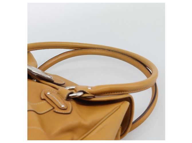 Borsa Christian Dior in pelle beige argento Auth 189896A - vista 8