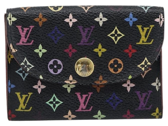 LOUIS VUITTON Multicolor Envelope Carte de Visite Case Black M66561 Auth 189659 - view 13