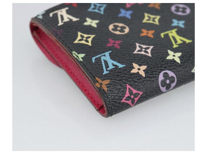 LOUIS VUITTON Multicolor Envelope Carte de Visite Case Black M66561 Auth 189659 - view 16