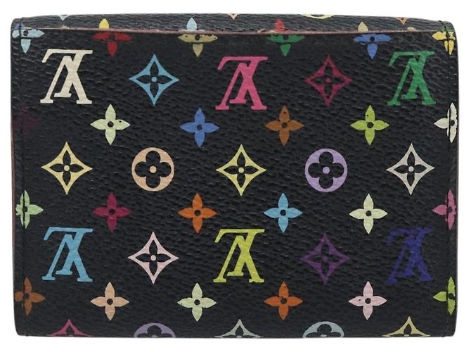 LOUIS VUITTON Multicolor Envelope Carte de Visite Case Black M66561 Auth 189659 - view 2
