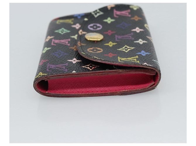 LOUIS VUITTON Multicolor Envelope Carte de Visite Case Black M66561 Auth 189659 - view 4