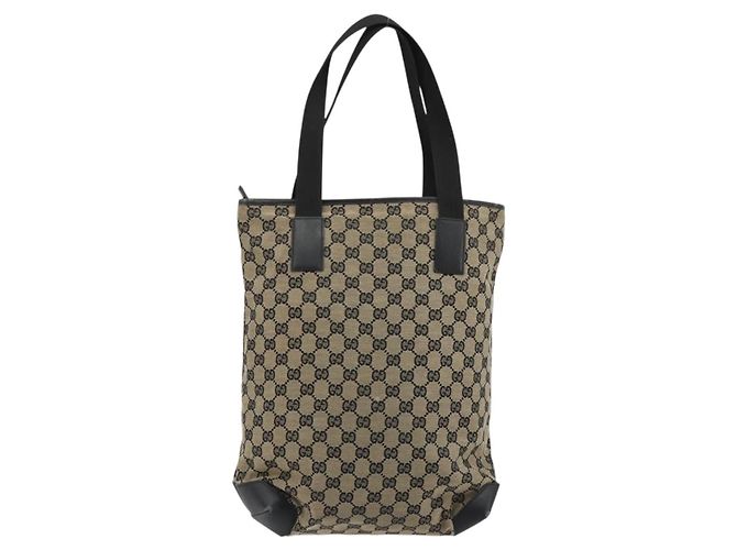 Borsa Tote GUCCI GG Canvas Beige 019 0401 Auth 187824 - vista 2