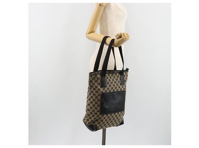 Borsa Tote GUCCI GG Canvas Beige 019 0401 Auth 187824 - vista 24