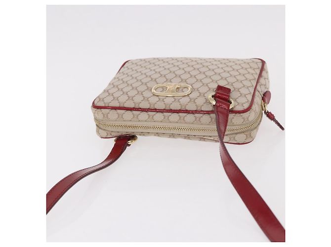 Céline Borsa a Spalla CELINE Macadam Canvas PVC Beige Oro Auth BA13688V D'oro - vista 14