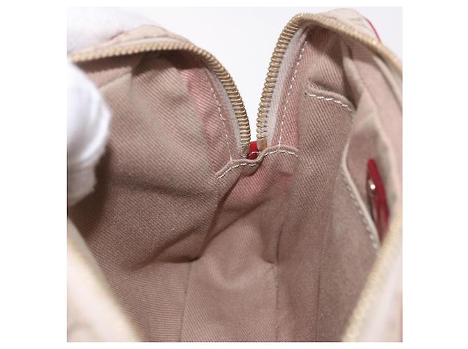 Céline Borsa a Spalla CELINE Macadam Canvas PVC Beige Oro Auth BA13688V D'oro - vista 23