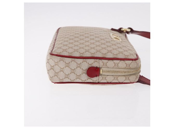 Céline Borsa a Spalla CELINE Macadam Canvas PVC Beige Oro Auth BA13688V D'oro - vista 3