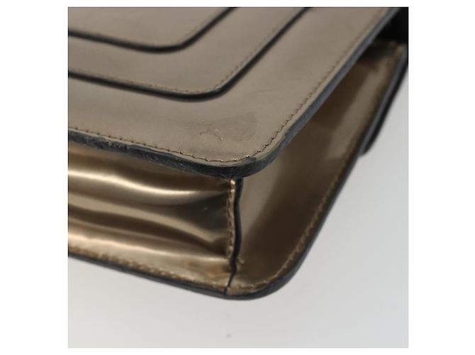 Bulgari Borsa a Spalla BVLGARI Serpenti in Pelle Oro Auth 189741A D'oro - vista 17