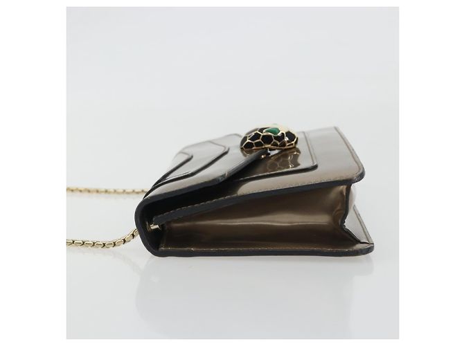 Bulgari Borsa a Spalla BVLGARI Serpenti in Pelle Oro Auth 189741A D'oro - vista 4