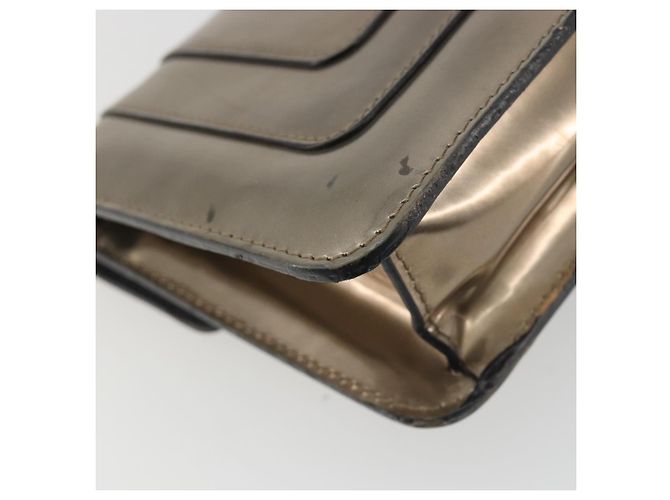 Bulgari Borsa a Spalla BVLGARI Serpenti in Pelle Oro Auth 189741A D'oro - vista 9