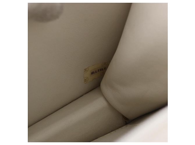 CHANEL Borsa a Catena Matelassé Double Turn Lock in Pelle di Agnello Bianca CC Auth 190079SAV Bianco D'oro - vista 10
