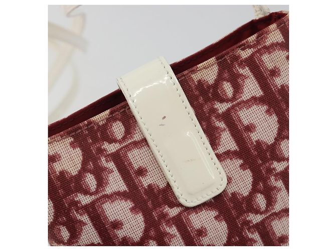 Borsa a tracolla Christian Dior Trotter Canvas PVC Rosso Autentica 188579A - vista 10