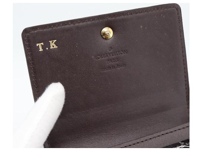 LOUIS VUITTON Vernis Anvelop Cult De Vuitto Case Amarante M91409 Auth 188631 Burdeos - vista 17