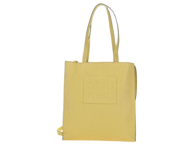 Miu Miu Tote Bag Leder 2way Yellow Gold Auth 189749M Golden Gelb - Ansicht 13