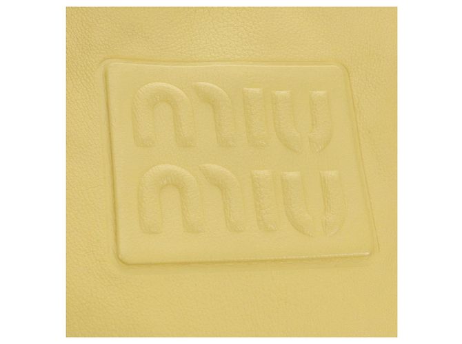 Miu Miu Tote Bag Leder 2way Yellow Gold Auth 189749M Golden Gelb - Ansicht 20