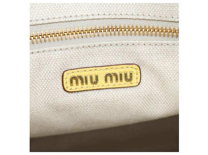 Miu Miu Tote Bag Leder 2way Yellow Gold Auth 189749M Golden Gelb - Ansicht 21