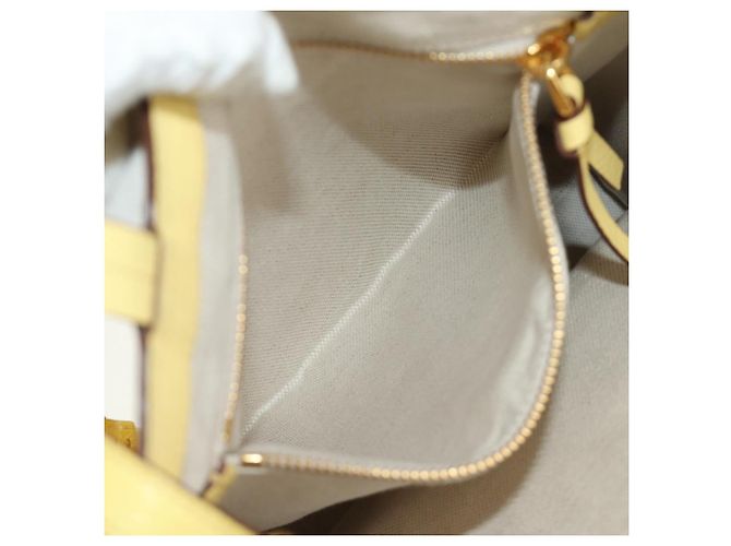 Miu Miu Tote Bag Leder 2way Yellow Gold Auth 189749M Golden Gelb - Ansicht 26