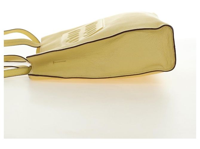 Miu Miu Tote Bag Leder 2way Yellow Gold Auth 189749M Golden Gelb - Ansicht 3