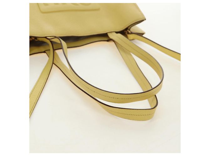 Miu Miu Tote Bag Leder 2way Yellow Gold Auth 189749M Golden Gelb - Ansicht 8