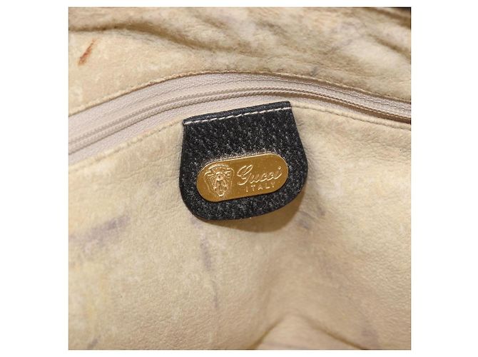 GUCCI Shoulder Bag Leather Black Gold 07 37 4916 Auth 189941 Golden - view 19