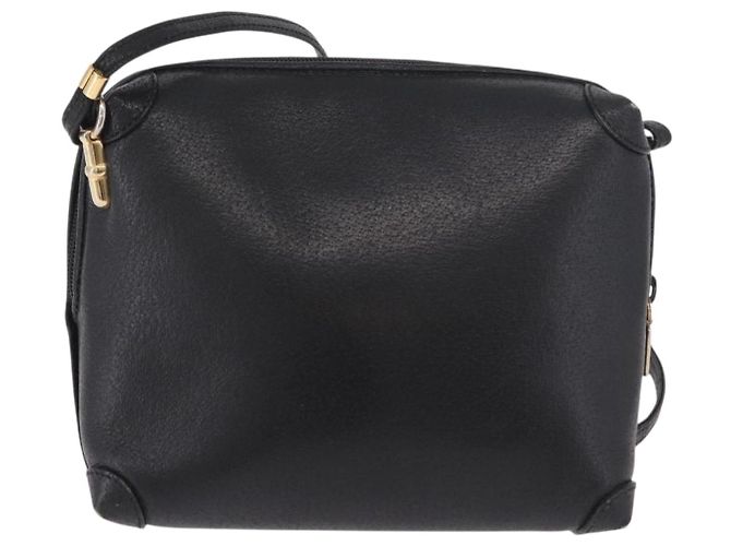 GUCCI Shoulder Bag Leather Black Gold 07 37 4916 Auth 189941 Golden - view 2