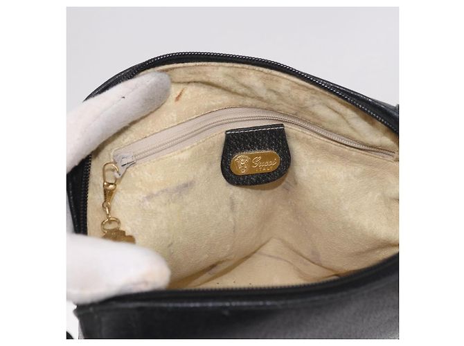 GUCCI Shoulder Bag Leather Black Gold 07 37 4916 Auth 189941 Golden - view 20
