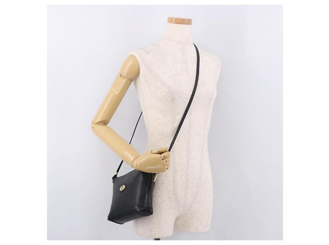 GUCCI Shoulder Bag Leather Black Gold 07 37 4916 Auth 189941 Golden - view 25