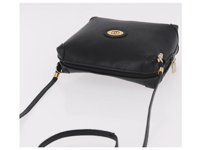 GUCCI Shoulder Bag Leather Black Gold 07 37 4916 Auth 189941 Golden - view 6