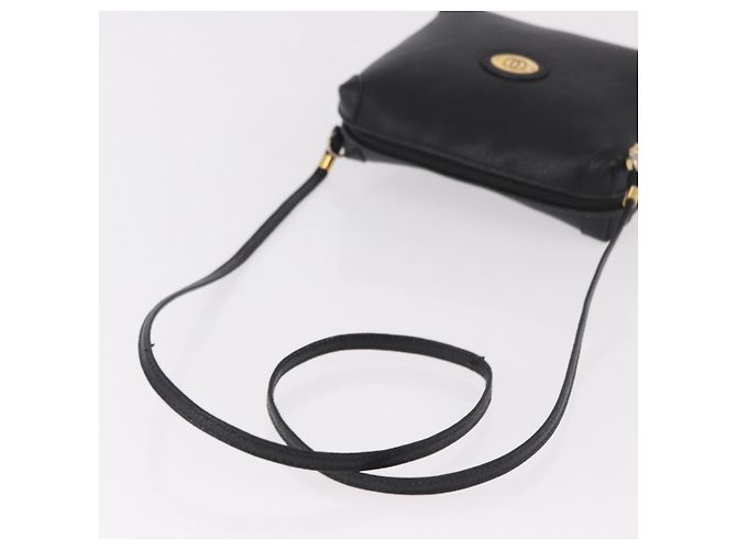 GUCCI Shoulder Bag Leather Black Gold 07 37 4916 Auth 189941 Golden - view 7