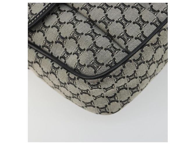 Céline Borsa a tracolla CELINE Macadam Canvas Navy Silver Auth 188605A Argento Blu navy - vista 14