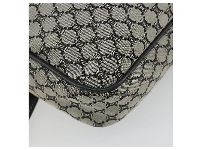 Céline Borsa a tracolla CELINE Macadam Canvas Navy Silver Auth 188605A Argento Blu navy - vista 16