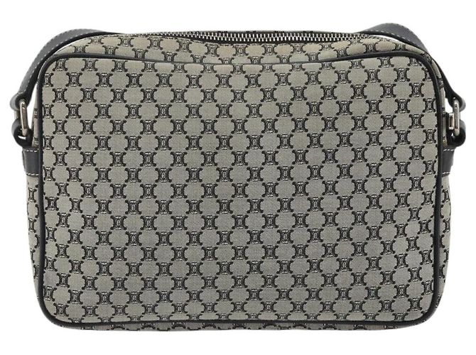 Céline Borsa a tracolla CELINE Macadam Canvas Navy Silver Auth 188605A Argento Blu navy - vista 2