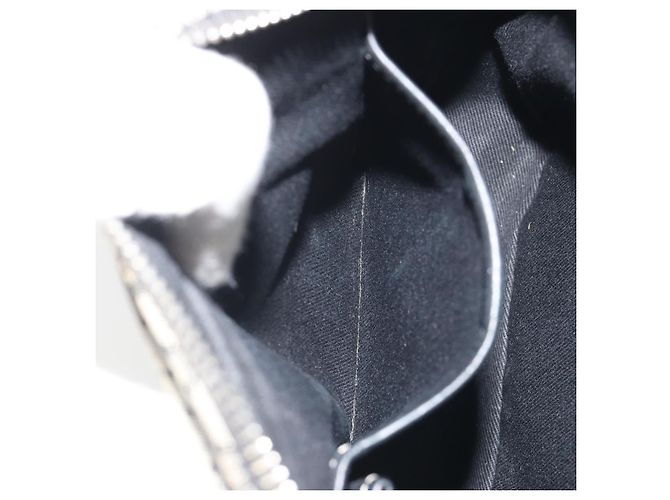 Céline Borsa a tracolla CELINE Macadam Canvas Navy Silver Auth 188605A Argento Blu navy - vista 21