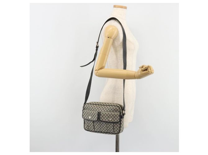 Céline Borsa a tracolla CELINE Macadam Canvas Navy Silver Auth 188605A Argento Blu navy - vista 23