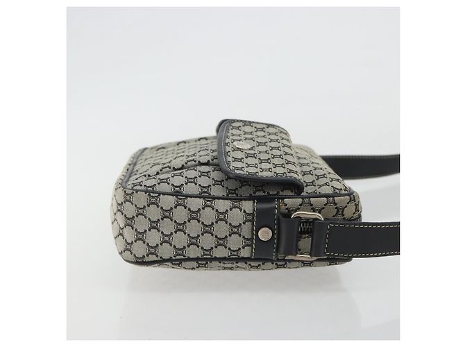 Céline Borsa a tracolla CELINE Macadam Canvas Navy Silver Auth 188605A Argento Blu navy - vista 3