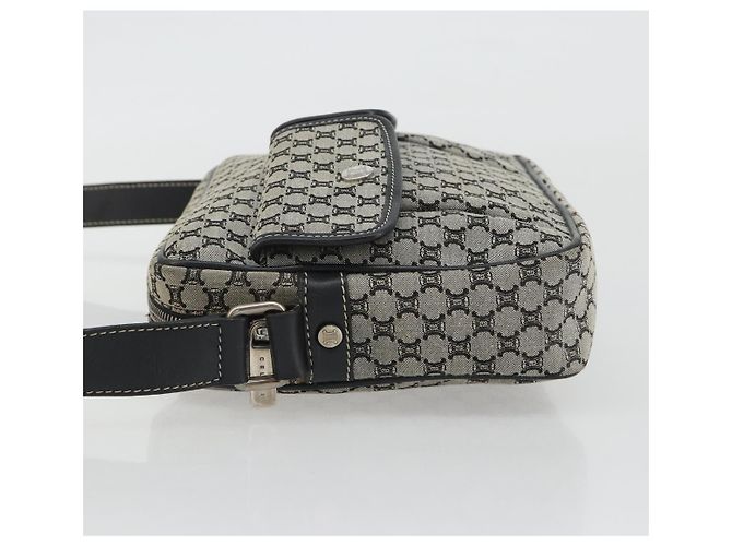 Céline Borsa a tracolla CELINE Macadam Canvas Navy Silver Auth 188605A Argento Blu navy - vista 4