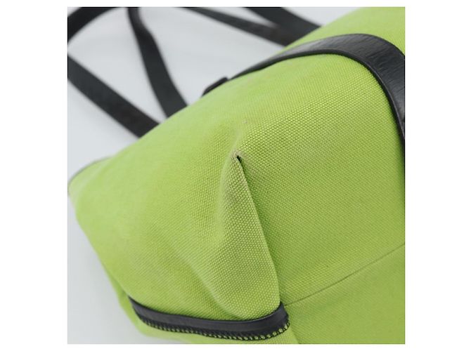 Borsa Tote BOTTEGA VENETA Canvas Verde Nero 256763 Auth bs35773 - vista 16